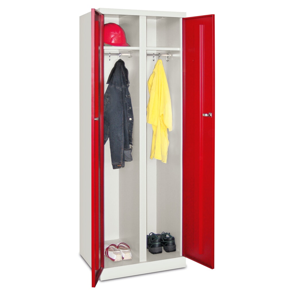 PAVOY Kleiderspind mit aufschlagenden Türen, HxBxT 1.800 x 600 x 500, einzeln verschliessbar, enzianblau, lichtgrau Produktabbildung Nr. 2: PAVOY Kleiderspind mit aufschlagenden Türen, HxBxT 1.800 x 600 x 500, einzeln verschliessbar, enzianblau, lichtgrau