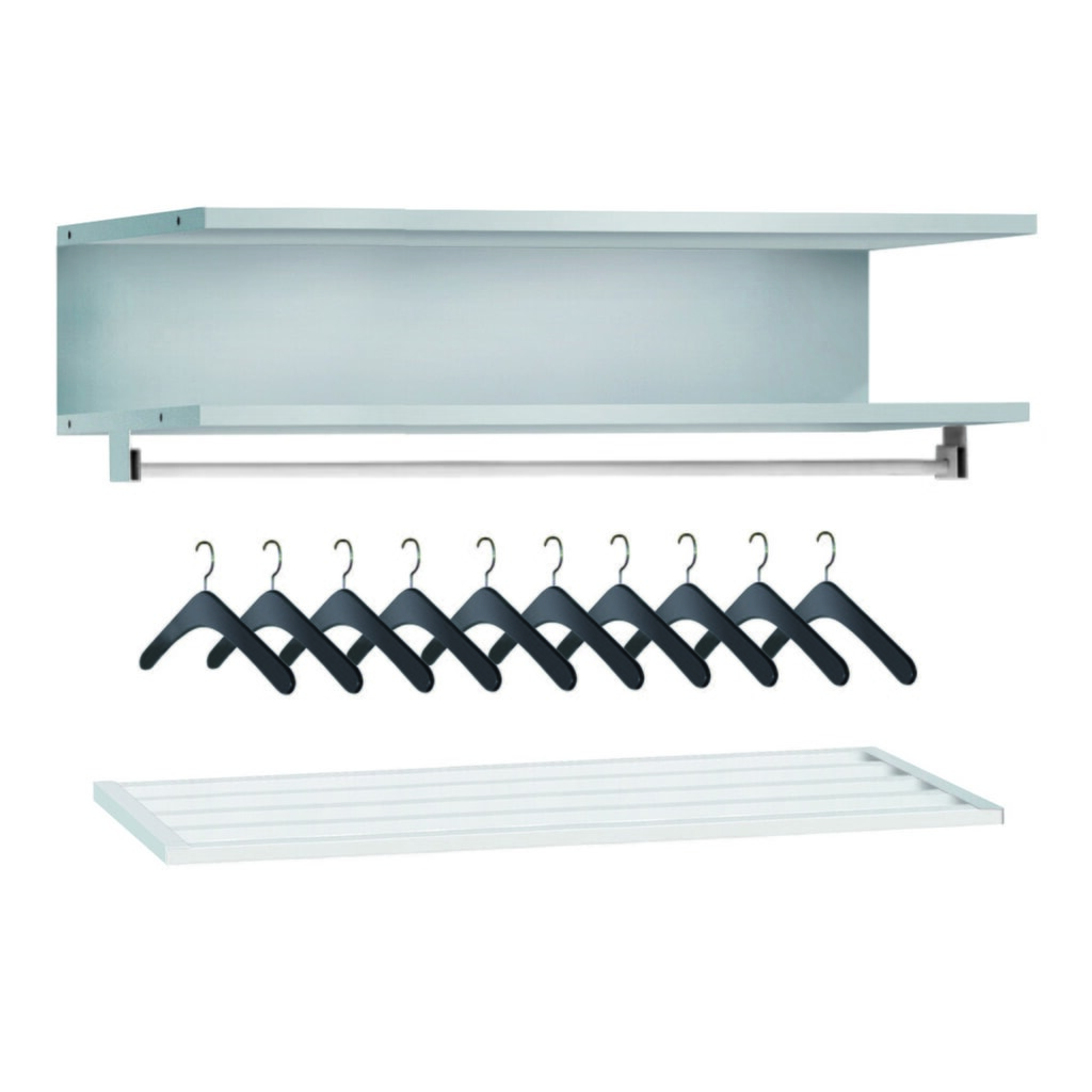 PAVOY Kleiderspind-Set für Schliessfachspind, 10 Ablagestellen, Breite 900 mm Produktabbildung: PAVOY Kleiderspind-Set für Schliessfachspind, 10 Ablagestellen, Breite 900 mm