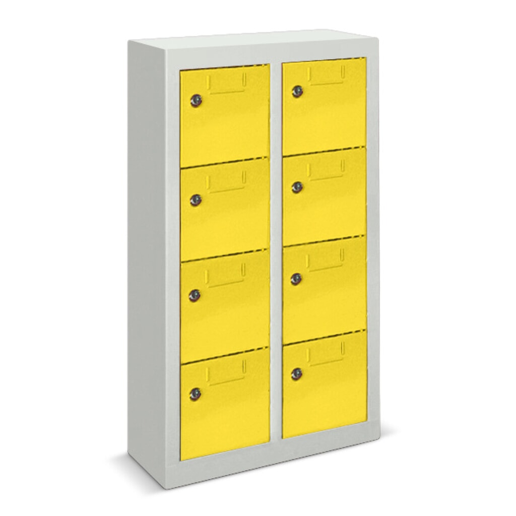 Produktabbildung Nr. 1: PAVOY Kleinfachschrank, 8 Fächer, HxBxT 815 x 460 x 200 mm, rubinrot, lichtgrau