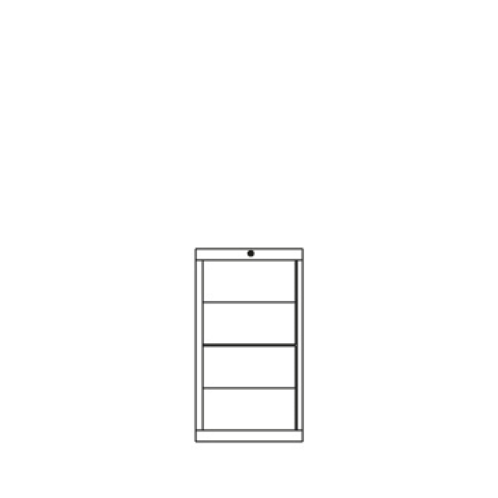 Produktabbildung Nr. 4: PAVOY Leichter Schubladenschrank, Gleitführung, Schubladen 4x200 mm, Breite 500 mm, enzianblau, lichtgrau
