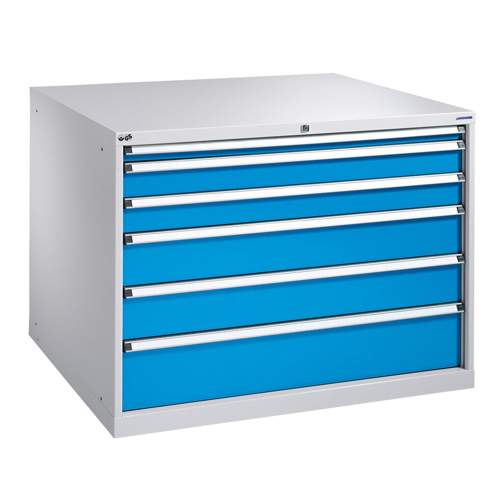 PAVOY Schubladenschrank, Höhe 1.000 mm, Schubladen 1x100 + 4x200 mm, Breite 715 mm, lichtgrau, lichtgrau Produktabbildung Nr. 1: PAVOY Schubladenschrank, Höhe 1.000 mm, Schubladen 1x100 + 4x200 mm, Breite 715 mm, lichtgrau, lichtgrau