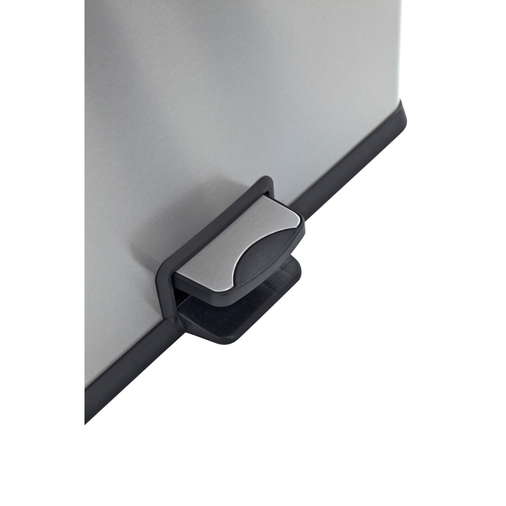 Pedal-Abfallsammler Rejoice Recycling, 3 x 12 l, Edelstahl matt Produktabbildung Nr. 3: Pedal-Abfallsammler Rejoice Recycling, 3 x 12 l, Edelstahl matt