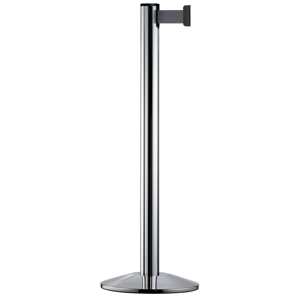 Produktabbildung: Personen-Leitsystem Extend, Ständer verchromt, Gurtfarbe silbergrau
