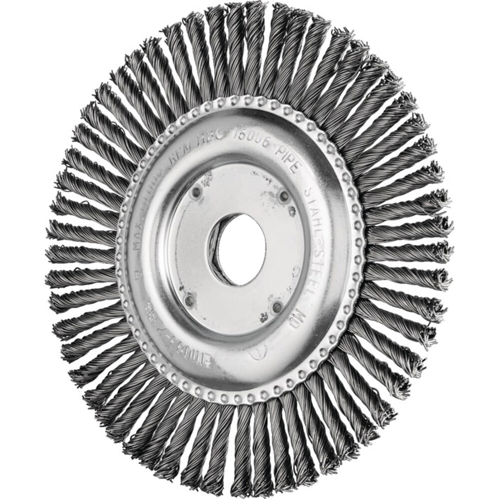 Produktabbildung: PFERD Rundbürste RBG 12506/22,2 PIPE ST 0,50, Stahl 6 mm, Ø 125 mm Drahtstärke 0,5 mm, 12500 min-¹