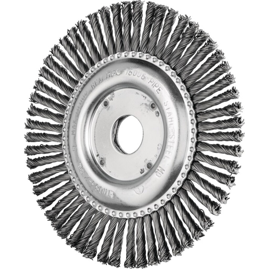 Produktabbildung: PFERD Rundbürste RBG 12506/22,2 PIPE ST 0,50, Stahl 6 mm, Ø 125 mm Drahtstärke 0,5 mm, 12500 min-¹