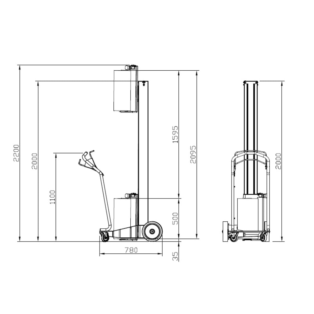 Produktabbildung Nr. 3: PKG manueller Stretchroboter Ironman mit mechanischem Kettenzug