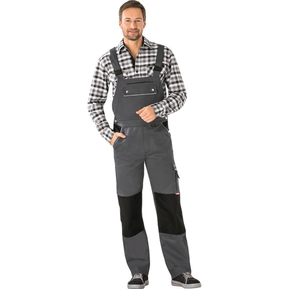 Produktabbildung: PLANAM Latzhose Canvas 320 Gr.54 grau/schwarz