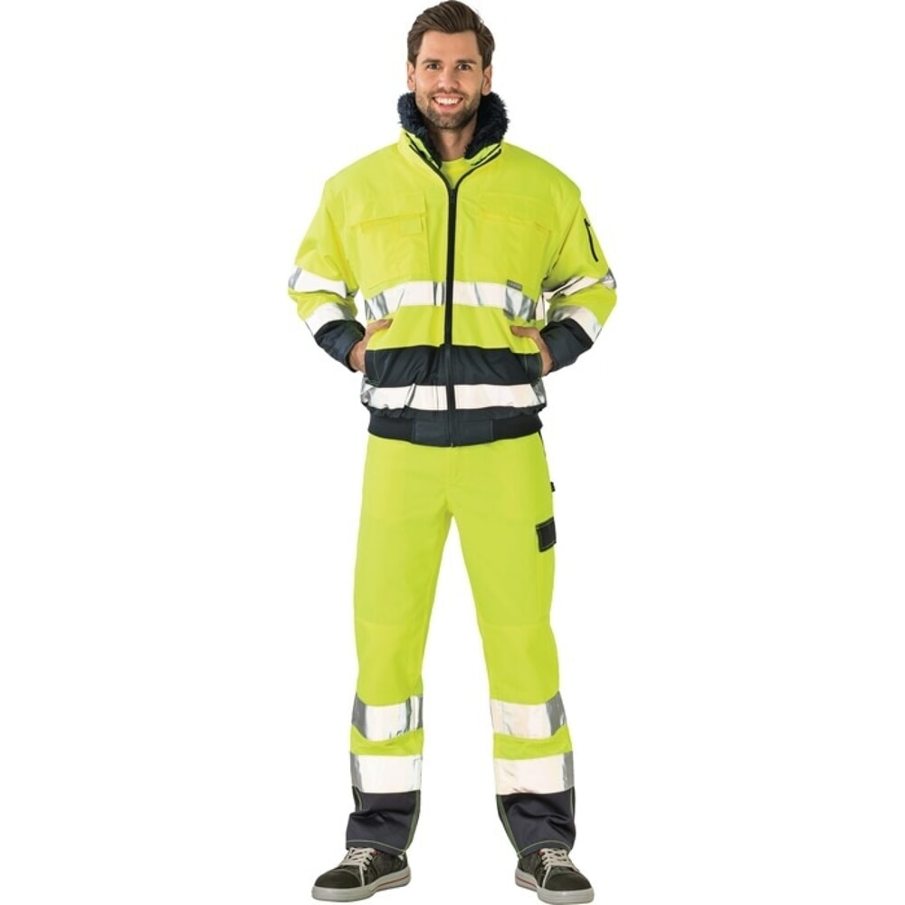 Produktabbildung: PLANAM Warnschutz-Comfortjacke Gr.XL, gelb/marine