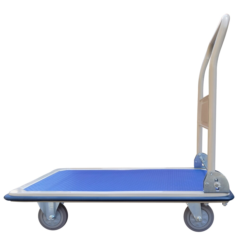 Plattformwagen aus Stahlblech, klappbar, TK 150 kg, BxT 480 x 740 mm Produktabbildung Nr. 7: Plattformwagen aus Stahlblech, klappbar, TK 150 kg, BxT 480 x 740 mm