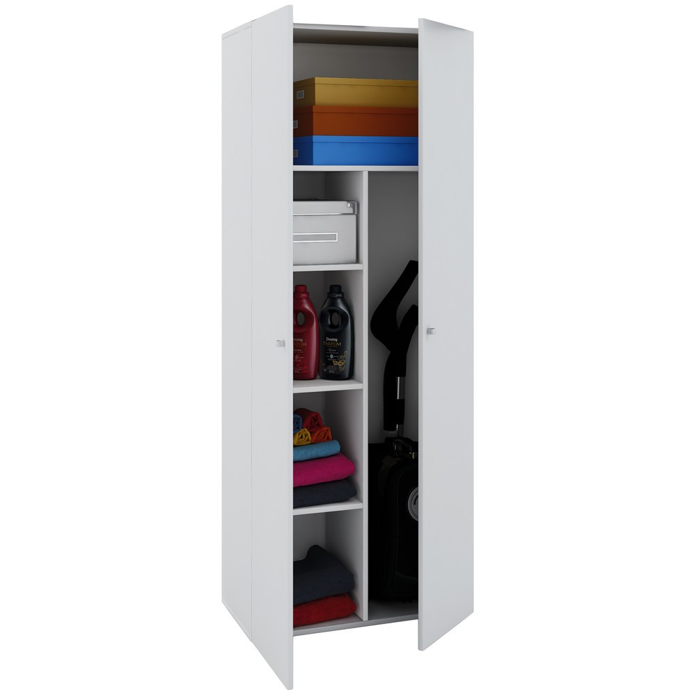 Produktabbildung: VCM Putzmittelschrank Vandol II, mit Türen, weiss