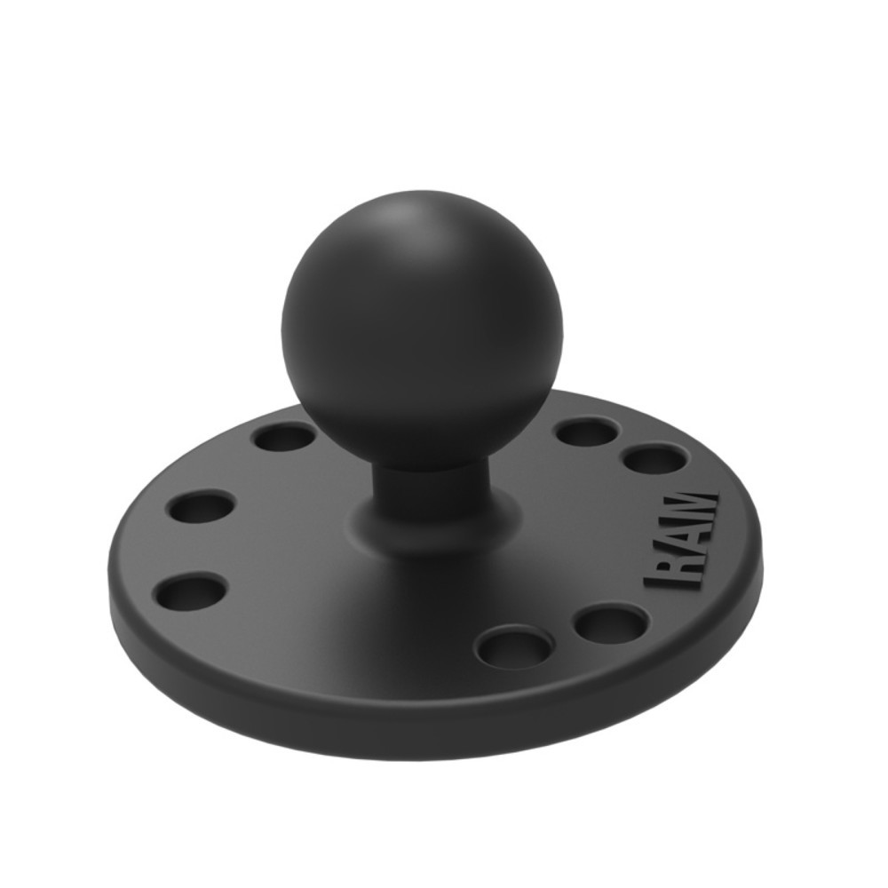 Produktabbildung: RAM Mounts Basisplatte rund, B-Kugel (1 Zoll), Platten-Durchmesser 63,5 mm, AMPS-Lochraster