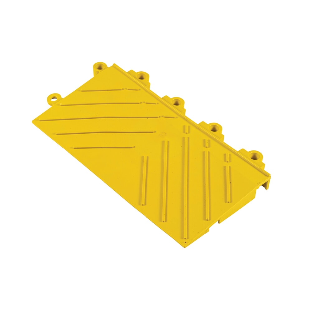 Produktabbildung Nr. 4: Randstück für NoTrax Bodenplatten-Stecksystem, mit Stecknasen, BxL 152 x 305 mm, gelb