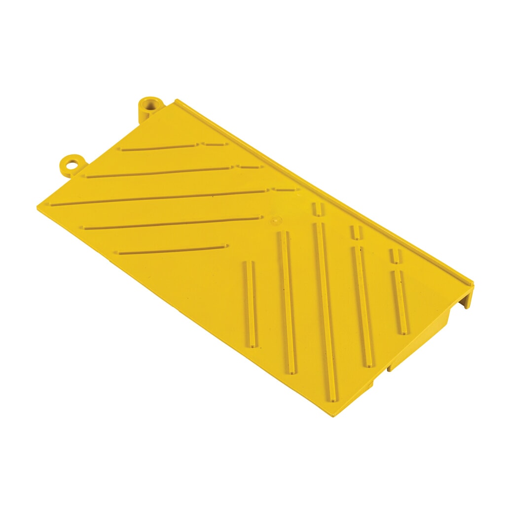 Produktabbildung Nr. 5: Randstück für NoTrax Bodenplatten-Stecksystem, ohne Stecknasen, BxL 152 x 305 mm, gelb