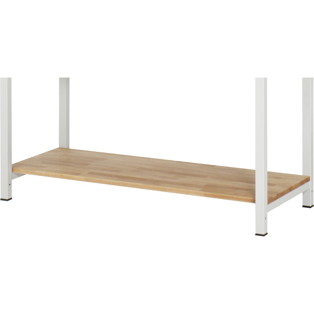 Produktabbildung: RAU Ablageboden für Schwerlastwerkbank, HxBxT 40 x 1.200 x 660 mm, Arbeitsplatte Buche-Massiv