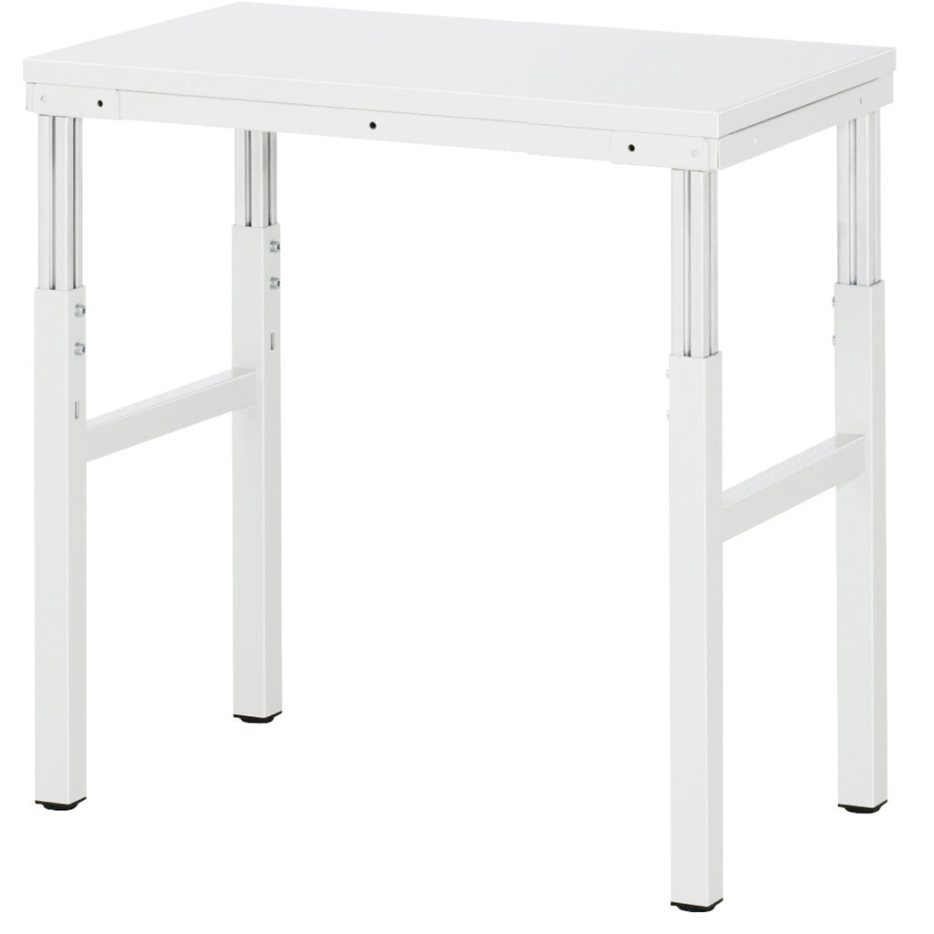 Produktabbildung: RAU Arbeitstisch Serie E, HxBxT 650-1.000 x 700 x 500 mm, Arbeitsplatte Melamin-Belag