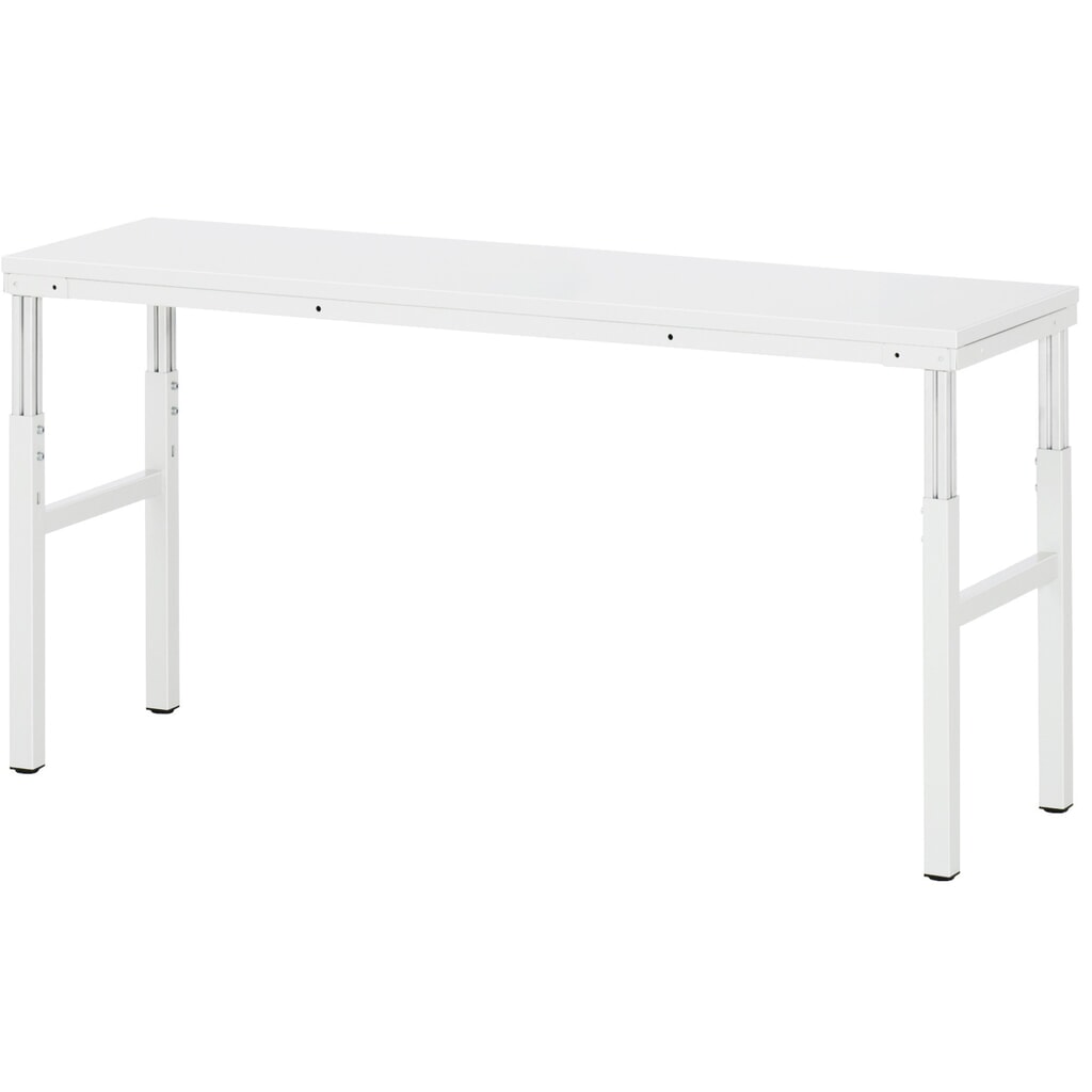 Produktabbildung: RAU Arbeitstisch Serie E, HxBxT 650-1.000 x 1.800 x 500 mm, Arbeitsplatte Melamin-Belag