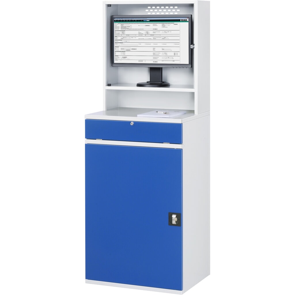 RAU Computer-Arbeitsplatz mit Monitorgehäuse, stationär Produktabbildung Nr. 3: RAU Computer-Arbeitsplatz mit Monitorgehäuse, stationär