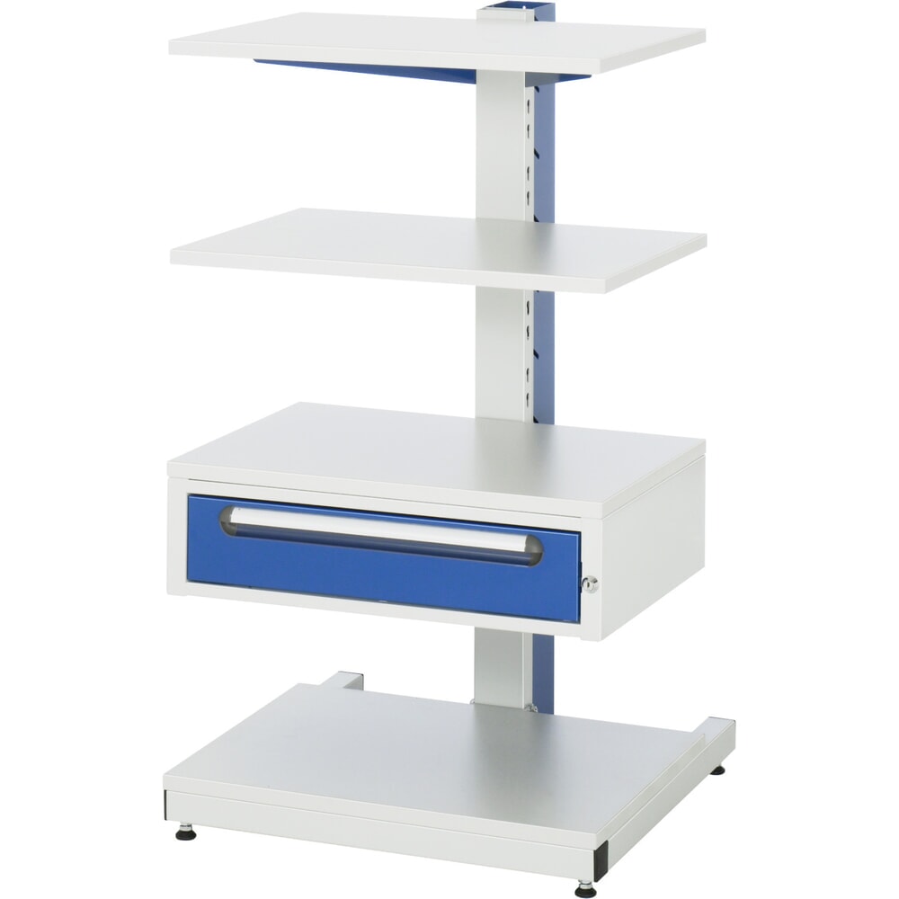 Produktabbildung: RAU Computer-Ständer, HxT: 1.140 x 650 mm, Schubladen 1 x 120 mm, stationär