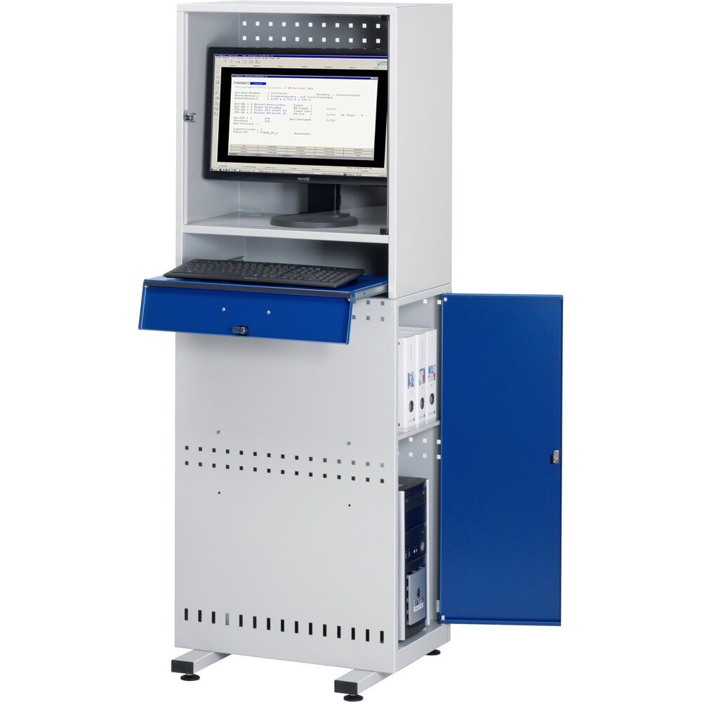 Produktabbildung: RAU Computer-Ständer mit Monitorgehäuse, stationär