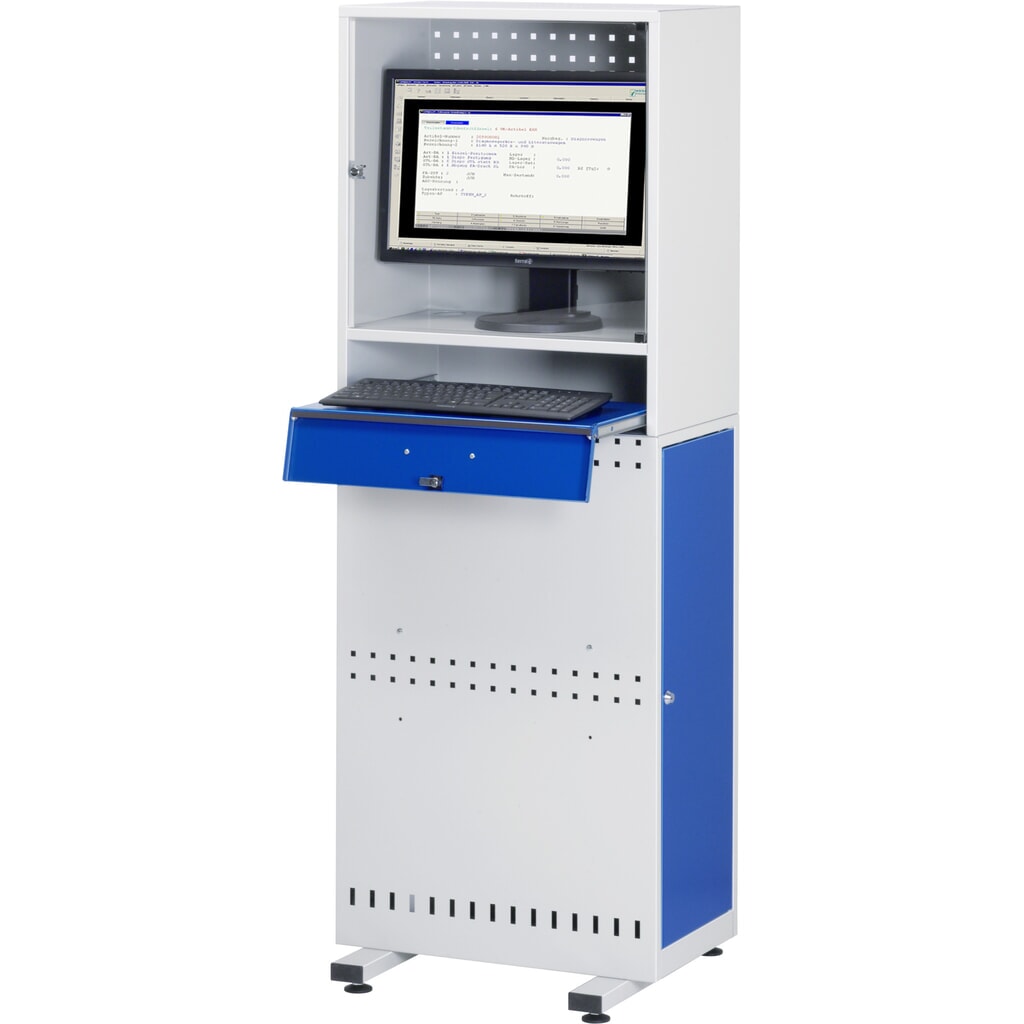 RAU Computer-Ständer mit Monitorgehäuse, stationär Produktabbildung Nr. 2: RAU Computer-Ständer mit Monitorgehäuse, stationär