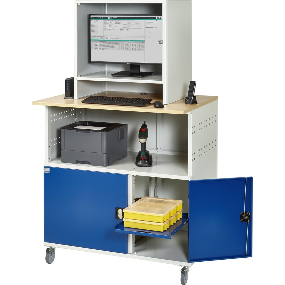Produktabbildung Nr. 8: RAU Computer-Tisch mit Monitorgehäuse, mobil