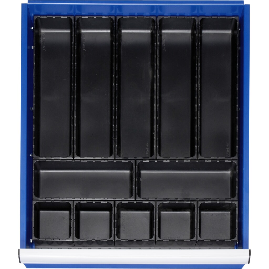 RAU Einteilungsset für Schublade, HxBxT 48 x 490 x 560 mm, mit Bodenplatte und 5 Boxen, Grösse L für Fronthöhe 60-360 mm Produktabbildung: RAU Einteilungsset für Schublade, HxBxT 48 x 490 x 560 mm, mit Bodenplatte und 5 Boxen, Grösse L für Fronthöhe 60-360 mm