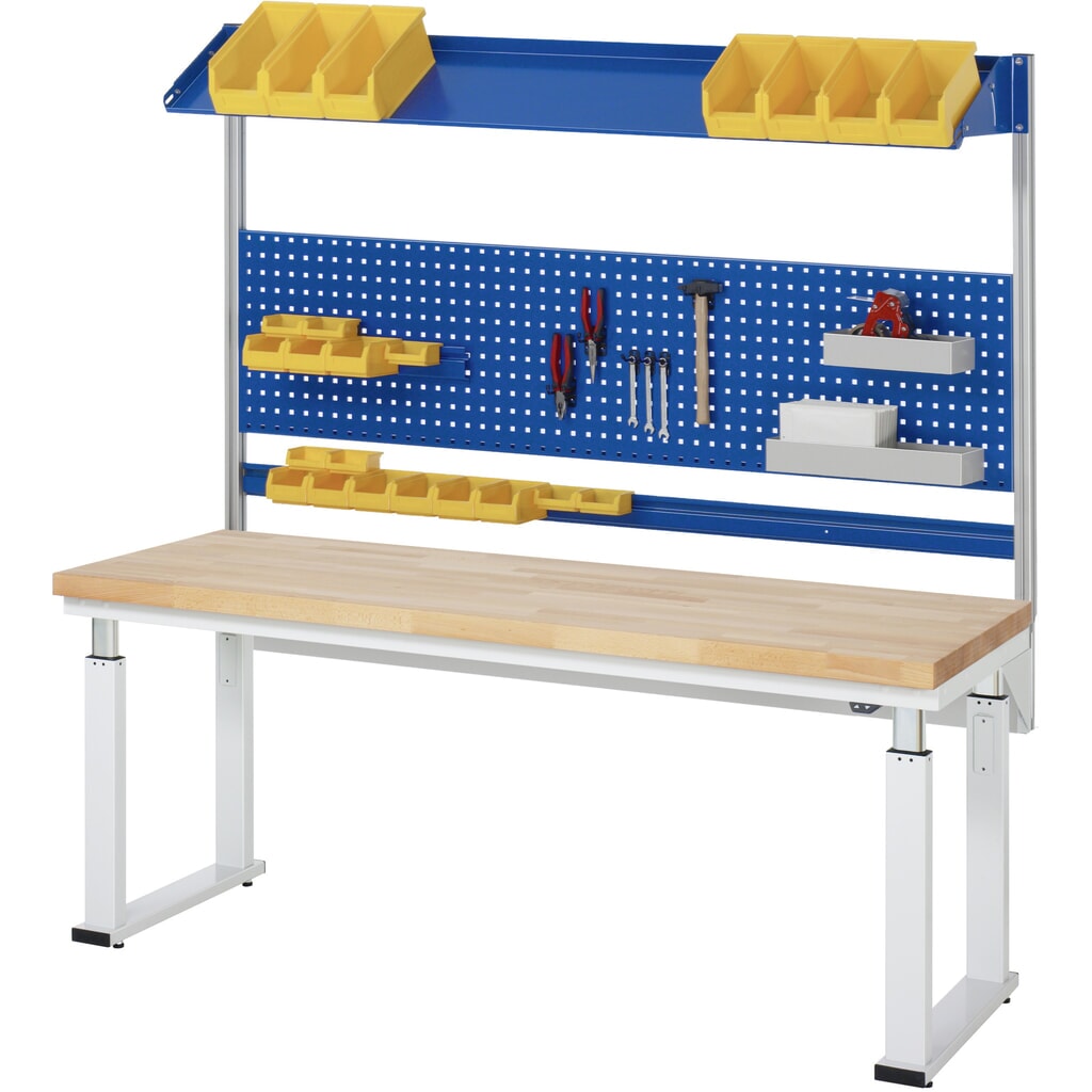 RAU elektrisch höhenverstellbare Werkbank Serie adlatus 600, HxBxT 740-1.140 x 1.250 x 700 mm, Arbeitsplatte Hartlaminat Produktabbildung Nr. 7: RAU elektrisch höhenverstellbare Werkbank Serie adlatus 600, HxBxT 740-1.140 x 1.250 x 700 mm, Arbeitsplatte Hartlaminat