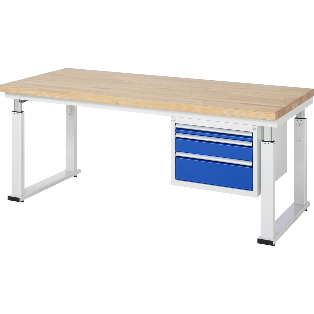 RAU elektrisch höhenverstellbare Werkbank Serie adlatus 600, HxBxT 740-1.140 x 1.250 x 700 mm, Arbeitsplatte Hartlaminat Produktabbildung Nr. 9: RAU elektrisch höhenverstellbare Werkbank Serie adlatus 600, HxBxT 740-1.140 x 1.250 x 700 mm, Arbeitsplatte Hartlaminat