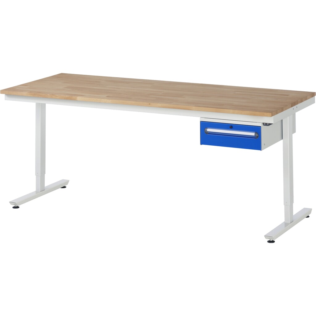 RAU elektrisch höhenverstellbarer Werktisch Serie adlatus 150, HxBxT 720-1.120 x 750 x 800 mm, MDF Arbeitsplatte Produktabbildung Nr. 6: RAU elektrisch höhenverstellbarer Werktisch Serie adlatus 150, HxBxT 720-1.120 x 750 x 800 mm, MDF Arbeitsplatte