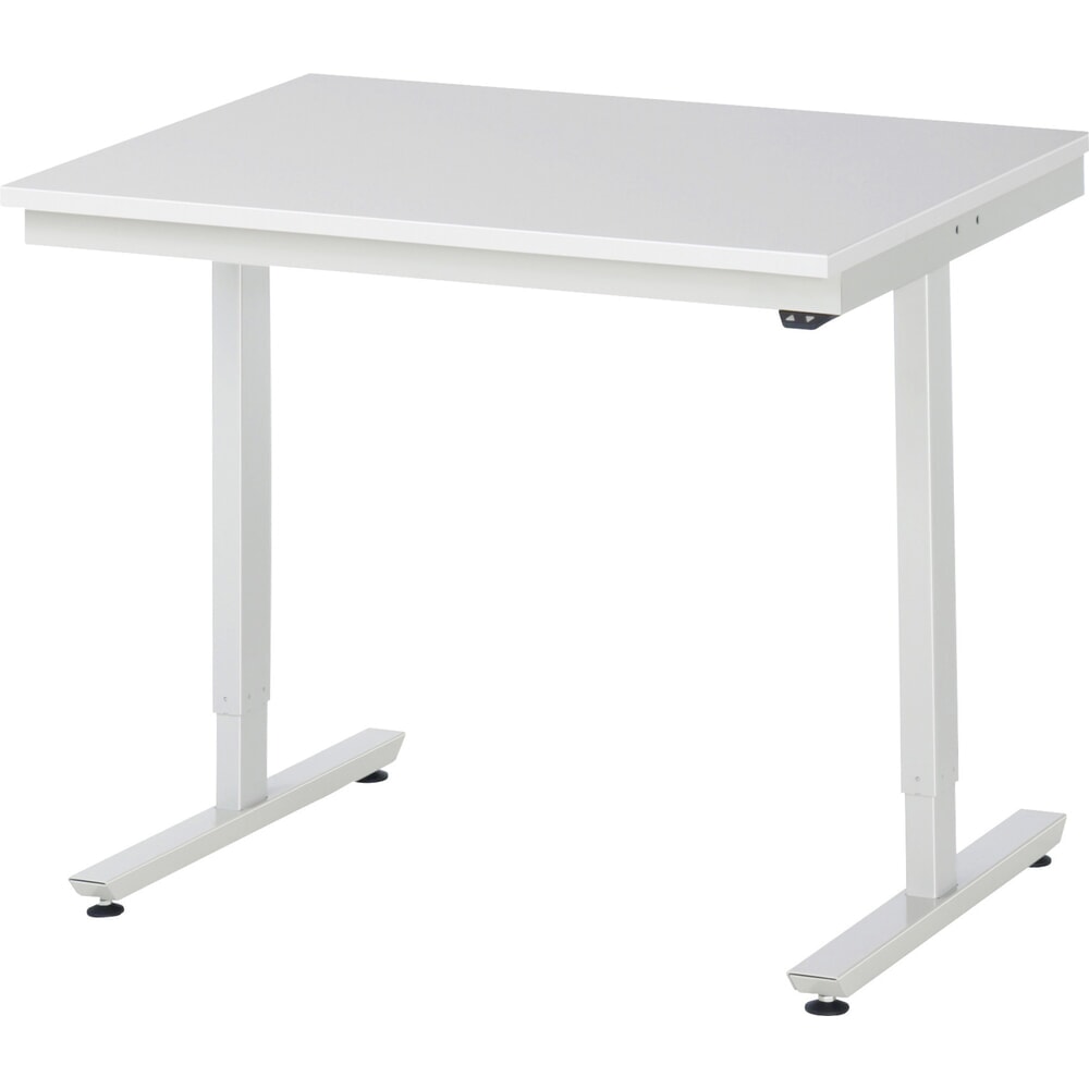 Produktabbildung: RAU elektrisch höhenverstellbarer Werktisch Serie adlatus 150, HxBxT 720-1.120 x 1.000 x 800 mm, Arbeitsplatte Melamin-Belag