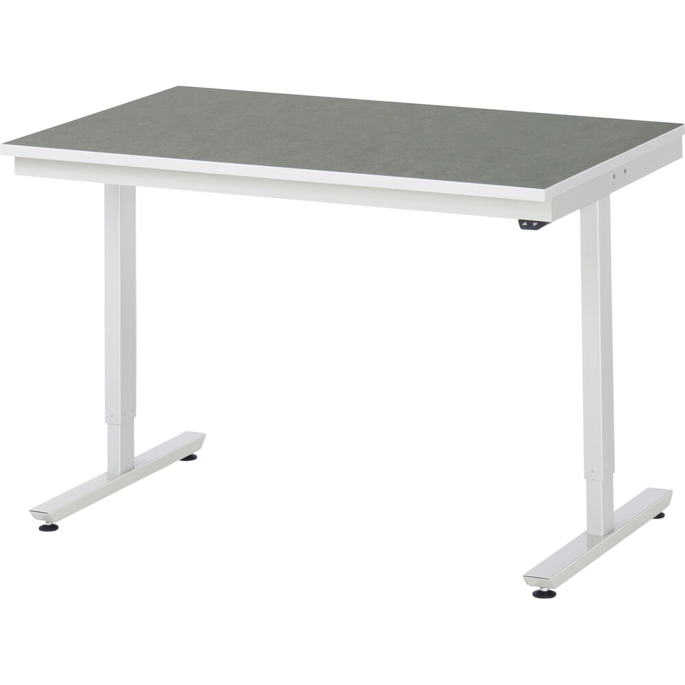 Produktabbildung: RAU elektrisch höhenverstellbarer Werktisch Serie adlatus 150, HxBxT 720-1.120 x 1.250 x 800 mm, Arbeitsplatte Universal-/Linoleum-Belag