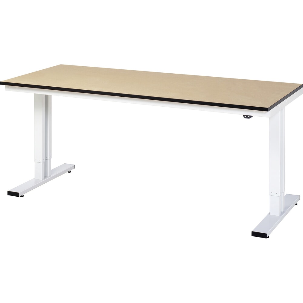 Produktabbildung: RAU elektrisch höhenverstellbarer Werktisch Serie adlatus 300, HxBxT 720-1.120 x 2.000 x 800 mm, MDF Arbeitsplatte