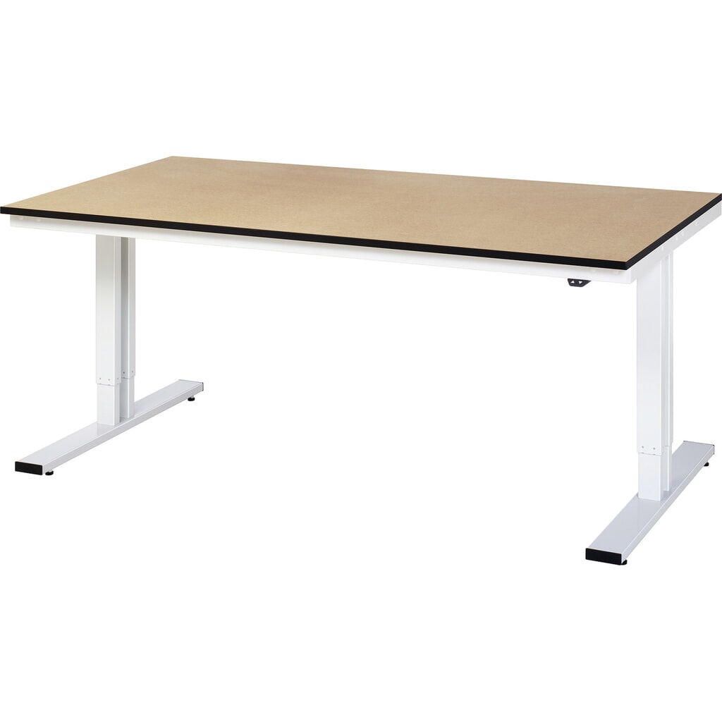 Produktabbildung: RAU elektrisch höhenverstellbarer Werktisch Serie adlatus 300, HxBxT 720-1.120 x 2.000 x 1.000 mm, MDF Arbeitsplatte