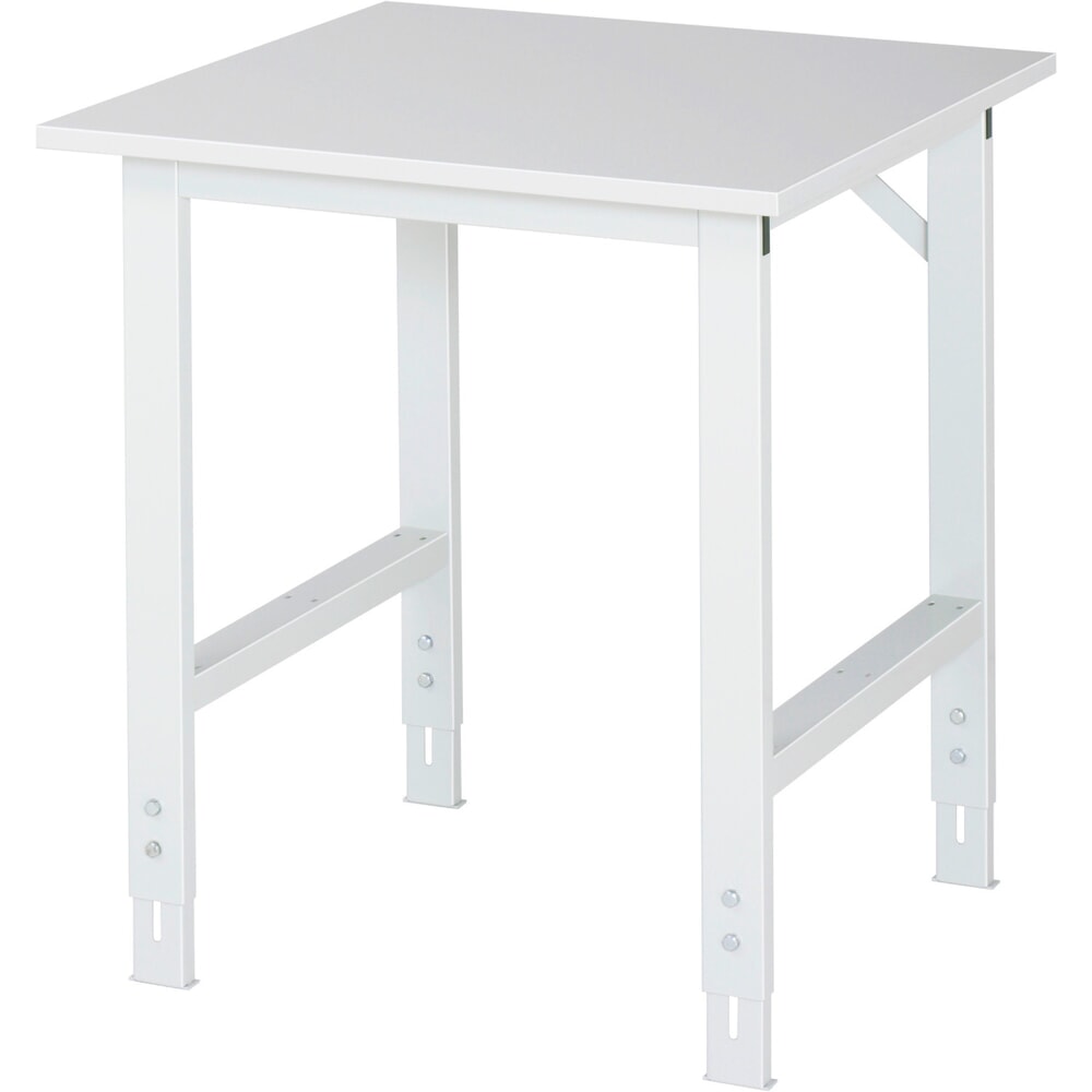 Produktabbildung: RAU höhenverstellbarer Werktisch Serie TOM, HxBxT 760-1.080 x 750 x 800 mm, Arbeitsplatte Melamin-Belag