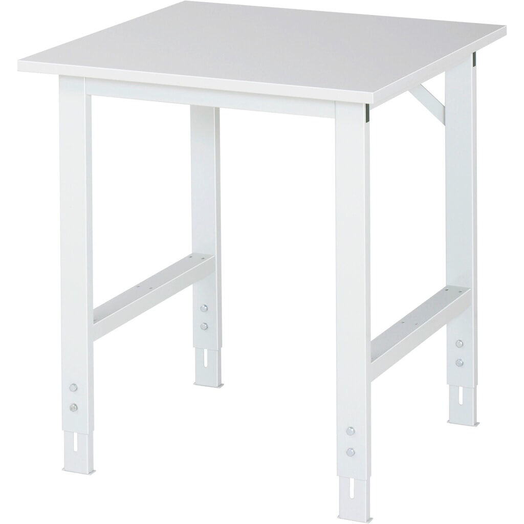 RAU höhenverstellbarer Werktisch Serie TOM, HxBxT 760-1.080 x 750 x 800 mm, Arbeitsplatte Melamin-Belag Produktabbildung: RAU höhenverstellbarer Werktisch Serie TOM, HxBxT 760-1.080 x 750 x 800 mm, Arbeitsplatte Melamin-Belag