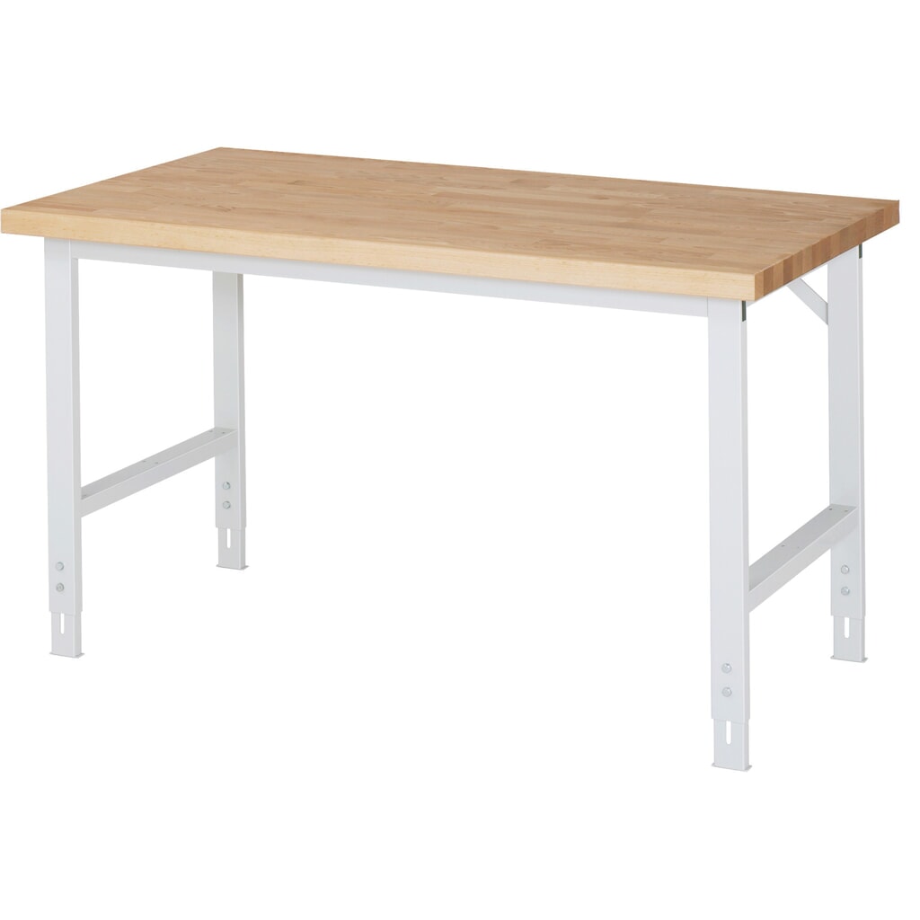 Produktabbildung Nr. 1: RAU höhenverstellbarer Werktisch Serie TOM, HxBxT 780-1.100 x 1.500 x 700 mm, Buche Furnier
