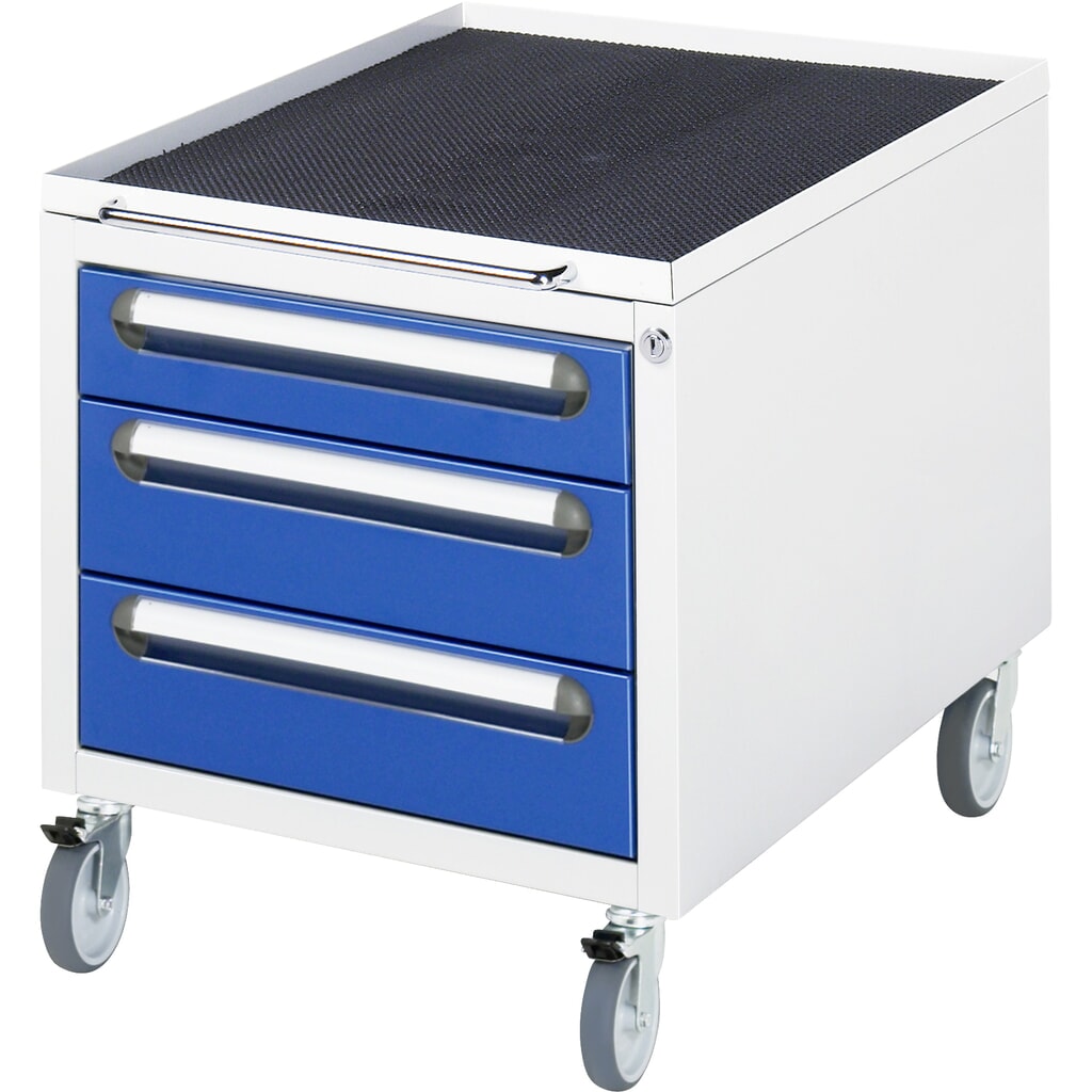 Produktabbildung: RAU Roll-Container, HxBxT 450 x 480 x 600 mm, mit 3 Schubladen
