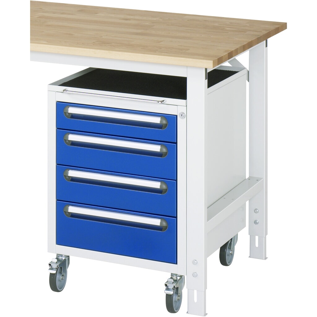 RAU Roll-Container, HxBxT 690 x 480 x 600 mm, mit 4 Schubladen Produktabbildung Nr. 2: RAU Roll-Container, HxBxT 690 x 480 x 600 mm, mit 4 Schubladen