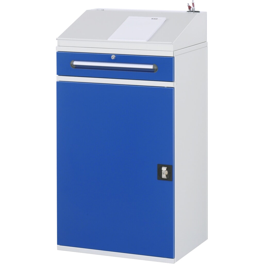 RAU Pultschrank, HxBxT 1.100-1.220 x 650 x 520 mm, Schubladen 1 x 120 mm Produktabbildung Nr. 2: RAU Pultschrank, HxBxT 1.100-1.220 x 650 x 520 mm, Schubladen 1 x 120 mm