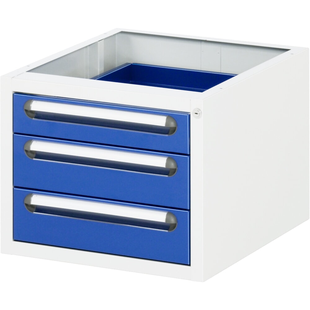 Produktabbildung: RAU Unterbau-Container für Werktisch Serie Tom, HxBxT 395 x 480 x 600 mm, mit 3 Schubladen
