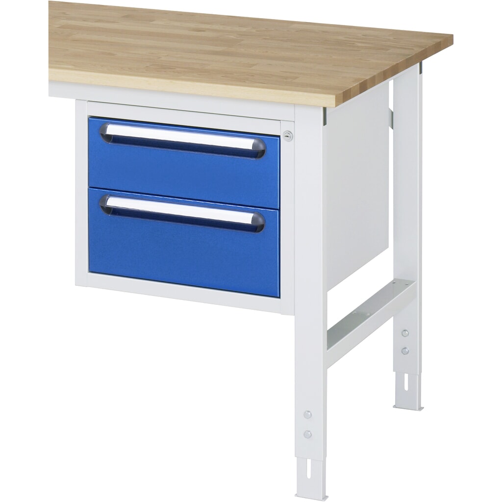 RAU Unterbau-Container für Werktisch Serie Tom, HxBxT 395 x 480 x 600 mm, mit 2 Schubladen Produktabbildung Nr. 2: RAU Unterbau-Container für Werktisch Serie Tom, HxBxT 395 x 480 x 600 mm, mit 2 Schubladen