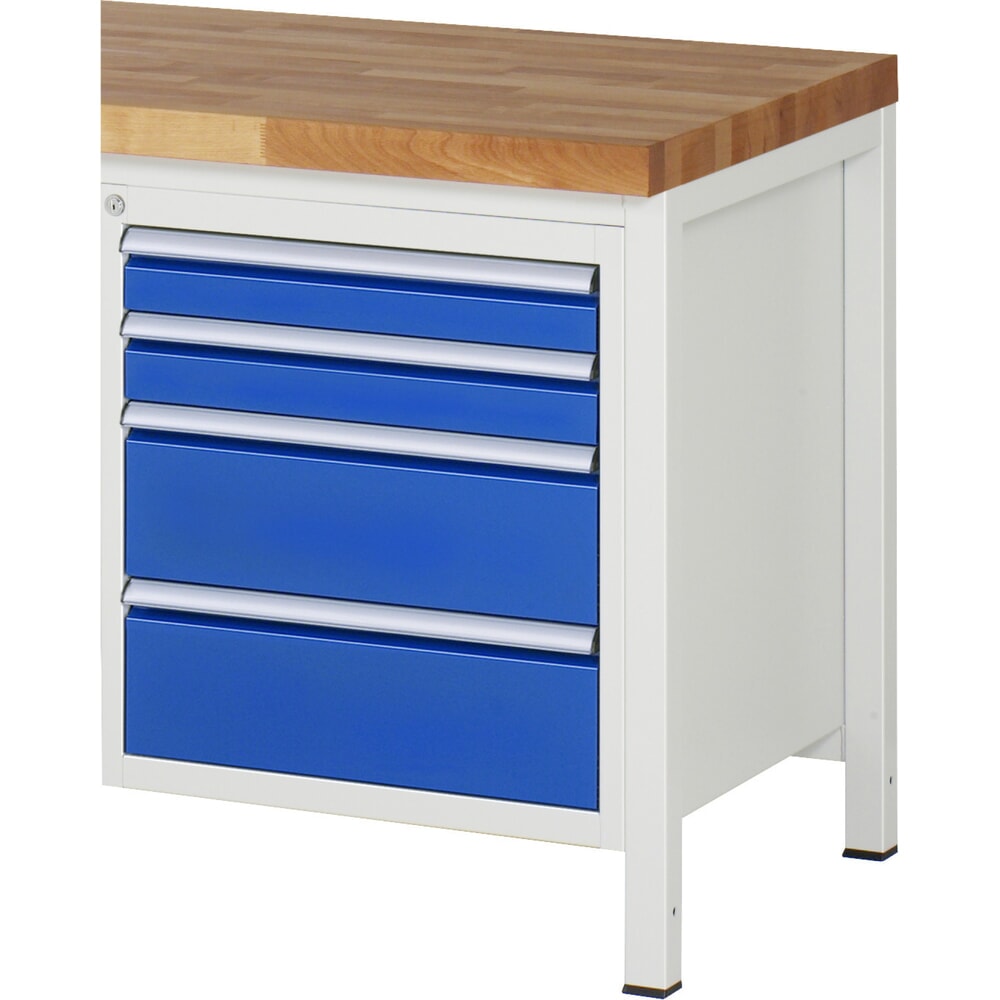 Produktabbildung: RAU Unterbau-Container Serie 7000, HxBxT 620 x 580 x 650 mm, 4 x 90%-Auszug-Schubladen 2 x 90, 2 x 180 mm