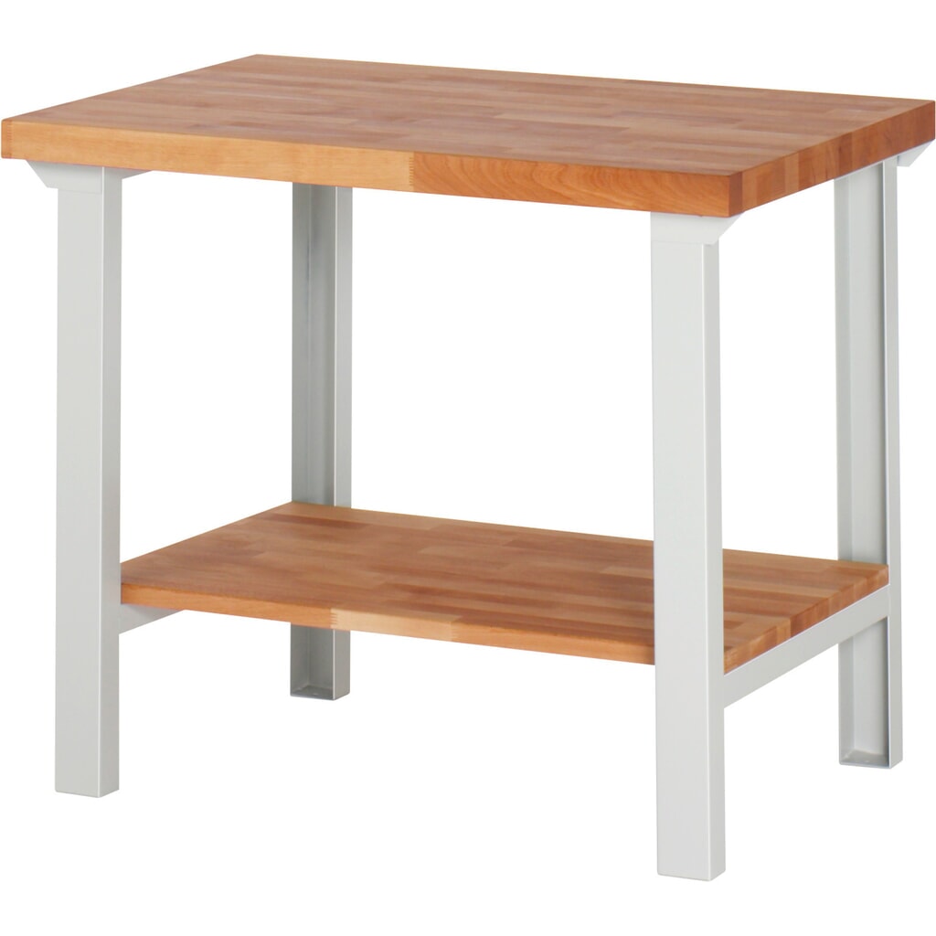 RAU Werkbank Serie 7000, 1 Buche-Massiv-Ablageboden, HxBxT 840 x 1.000 x 700 mm Produktabbildung: RAU Werkbank Serie 7000, 1 Buche-Massiv-Ablageboden, HxBxT 840 x 1.000 x 700 mm
