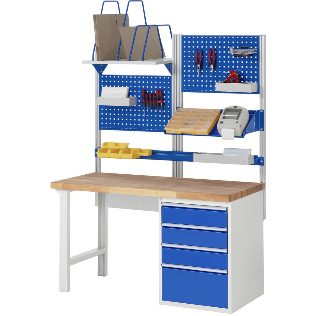 RAU Werkbank Serie 7000, 1 Container, HxBxT 840 x 1.500 x 900 mm, 7 x 100%-Auszug-Schubladen, Schubladen-TK 100 kg Produktabbildung Nr. 6: RAU Werkbank Serie 7000, 1 Container, HxBxT 840 x 1.500 x 900 mm, 7 x 100%-Auszug-Schubladen, Schubladen-TK 100 kg