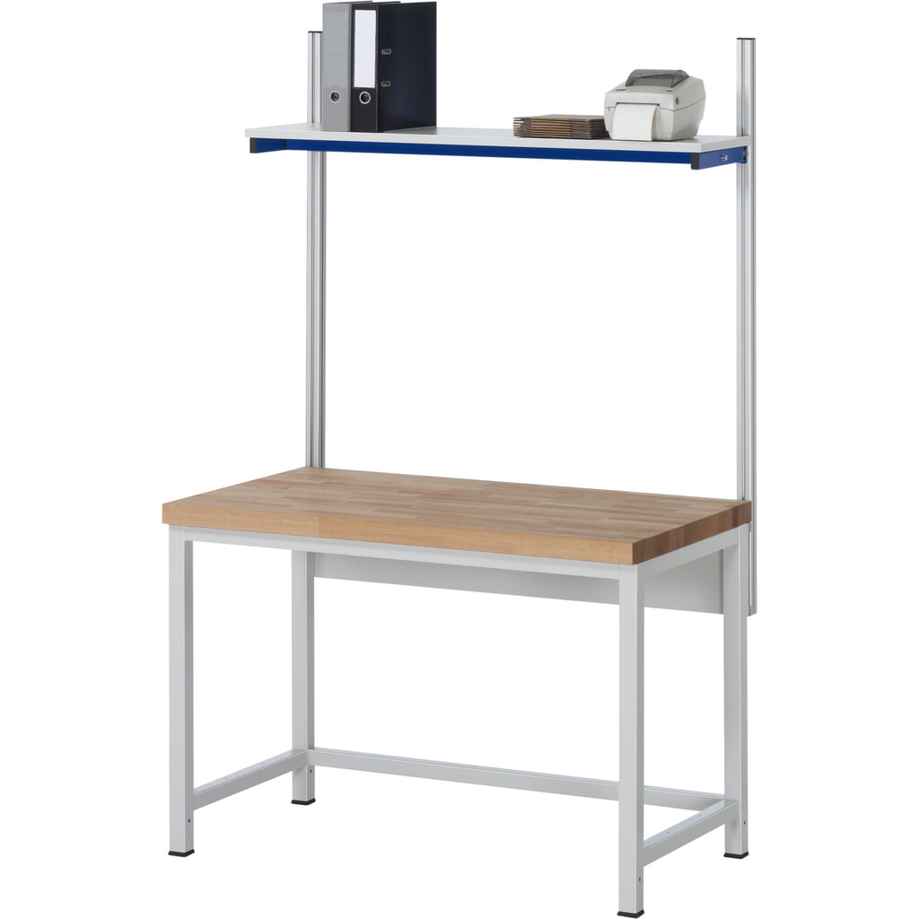 Produktabbildung Nr. 6: RAU Schwerlastwerkbank Serie 8000, 1 Ablageboden Tiefe 320 mm, HxBxT 840-1040 mm x 1250 mm x 900 mm