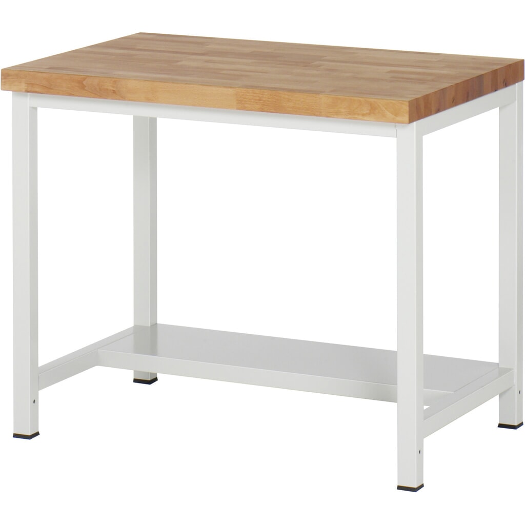 Produktabbildung: RAU Schwerlastwerkbank Serie 8000, 1 Ablageboden Tiefe 320 mm, HxBxT 840-1040 mm x 1000 mm x 900 mm
