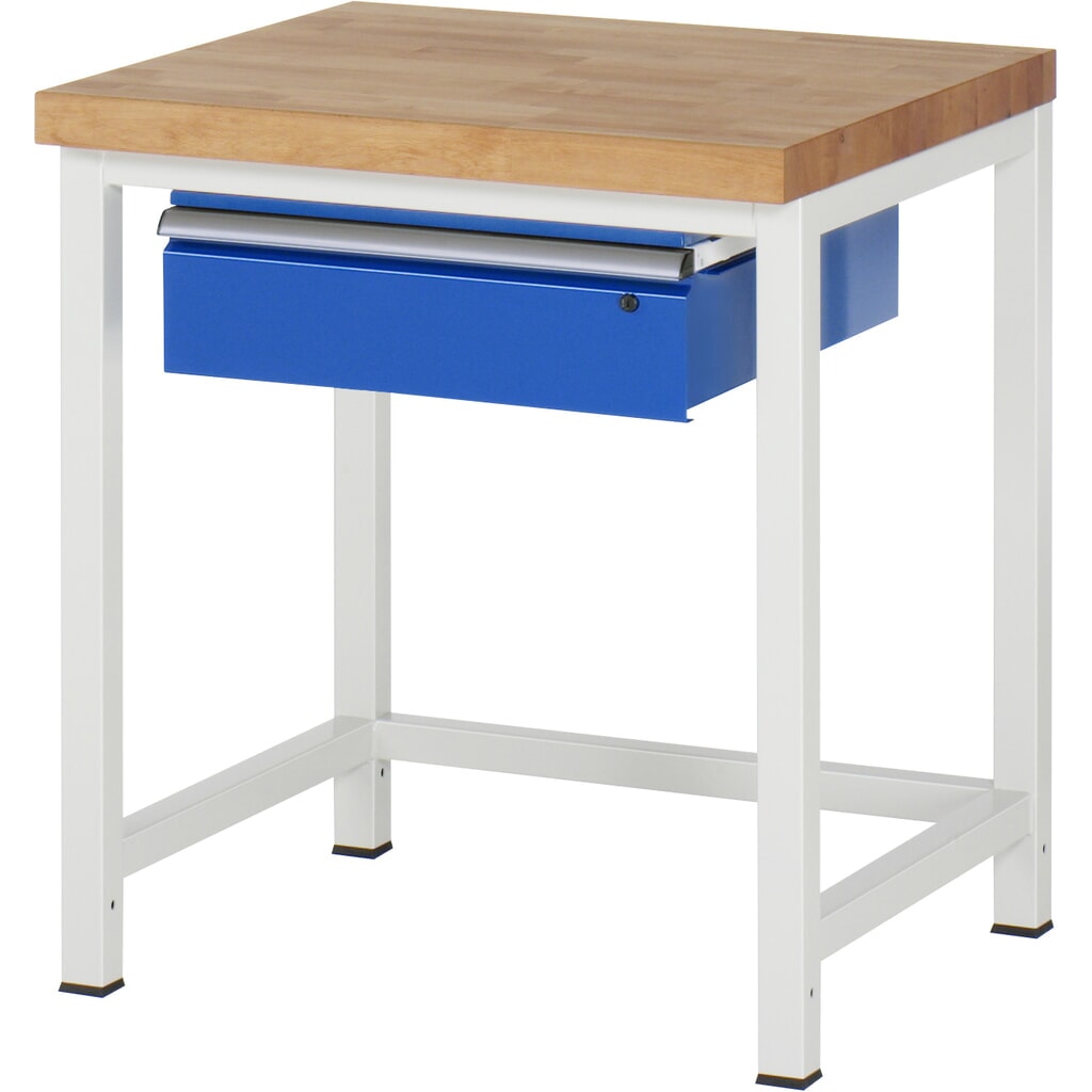 Produktabbildung: RAU Werkbank Serie 8000, HxBxT 840-1.040 x 750 x 700 mm, 1 Schublade