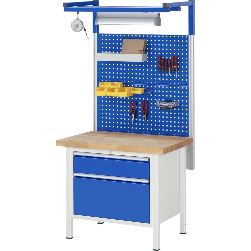 RAU Werkbank Serie 8000, HxBxT 840 x 1.000 x 700 mm, 5 x 100%-Auszug-Schubladen 2 x 90, 3 x 120 mm, Schubladen-TK 75 kg Produktabbildung Nr. 5: RAU Werkbank Serie 8000, HxBxT 840 x 1.000 x 700 mm, 5 x 100%-Auszug-Schubladen 2 x 90, 3 x 120 mm, Schubladen-TK 75 kg