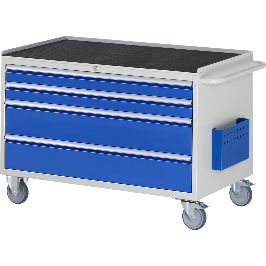 RAU Werkstattwagen Serie 7000, HxBxT 795 x 1.145 x 650 mm, 4 x 90%-Auszug-Schubladen 2 x 90, 2 x 180 mm, Arbeitsplatte Metall Produktabbildung: RAU Werkstattwagen Serie 7000, HxBxT 795 x 1.145 x 650 mm, 4 x 90%-Auszug-Schubladen 2 x 90, 2 x 180 mm, Arbeitsplatte Metall