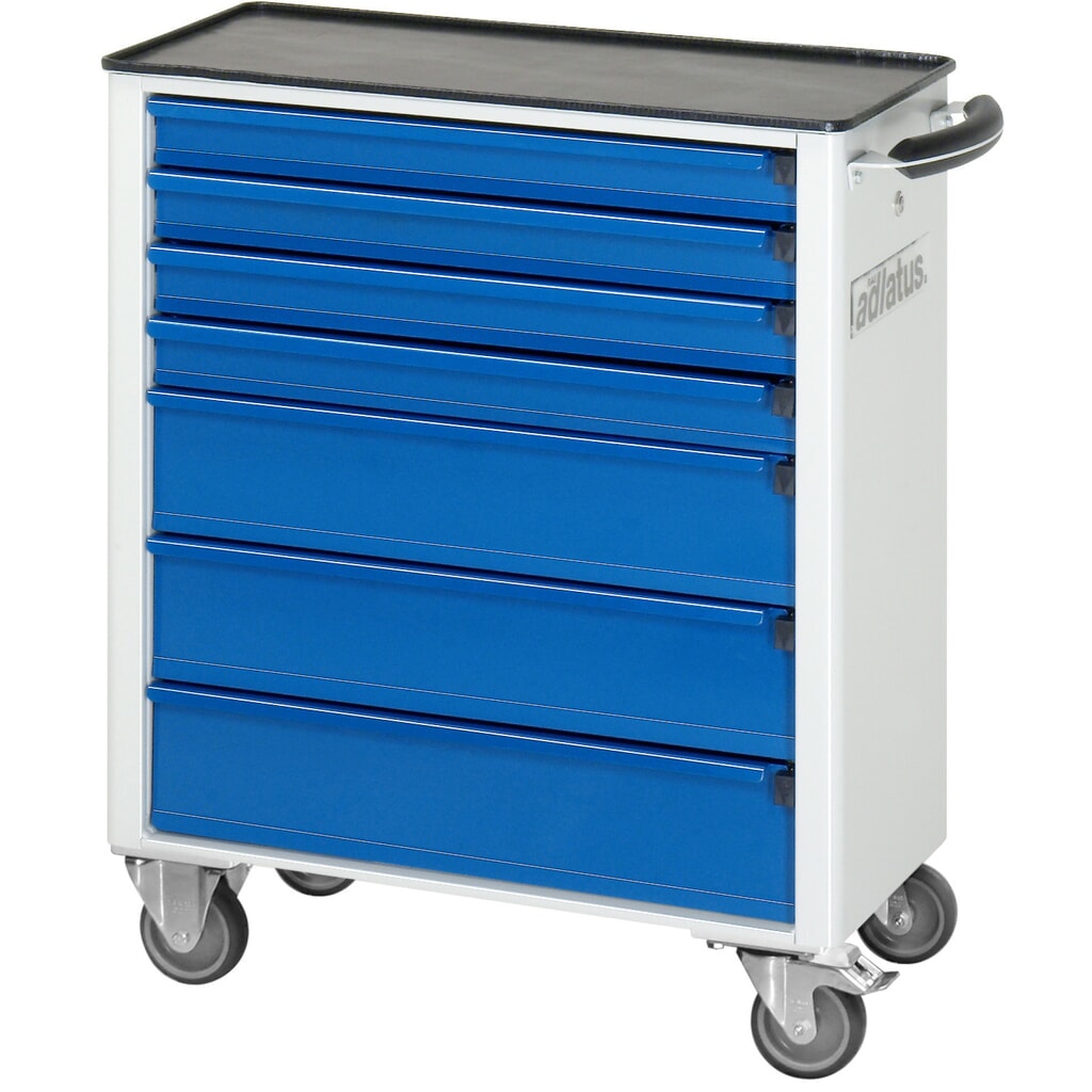 RAU Werkzeugwagen Serie adlatus 700, HxBxT 860 x 700 x 350 mm, 7 Schubladen 4 x 65, 3 x 130 mm, Arbeitsplatte Metall Produktabbildung Nr. 2: RAU Werkzeugwagen Serie adlatus 700, HxBxT 860 x 700 x 350 mm, 7 Schubladen 4 x 65, 3 x 130 mm, Arbeitsplatte Metall